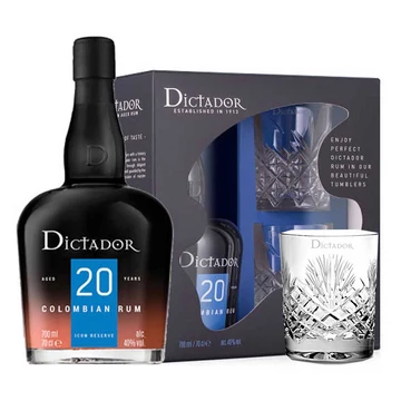 DICTADOR RUM 20 YEARS 0,7L DD.+POHÁR