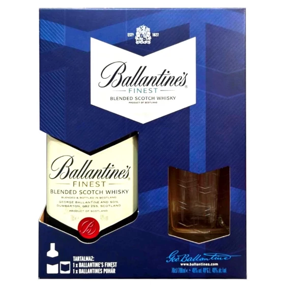 BALLANTINES 0,7L PAPÍR DD+1 POHÁR